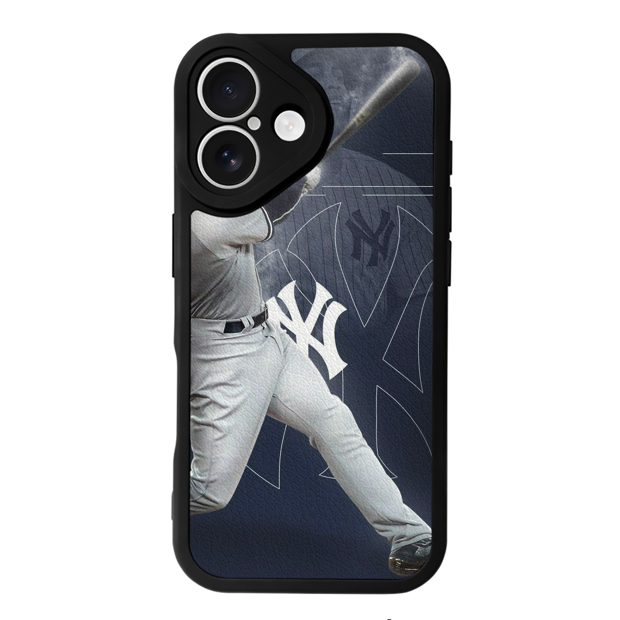 Giancarlo Stanton 27 IPhone 16 Silicone Leather Case – UV Print, Lambskin Texture – Perfect Fit, Wireless Charging Compatible, Scratch Resistant, Precise Cutouts – Stylish Protection For IPhone 16